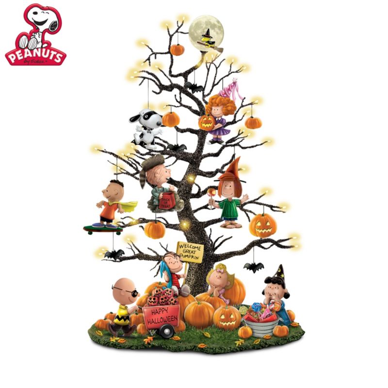 Peanuts Halloween Illuminated Tabletop Tree: PEANUTS™ 'It's The Great Pumpkin' Halloween Tabletop Tree